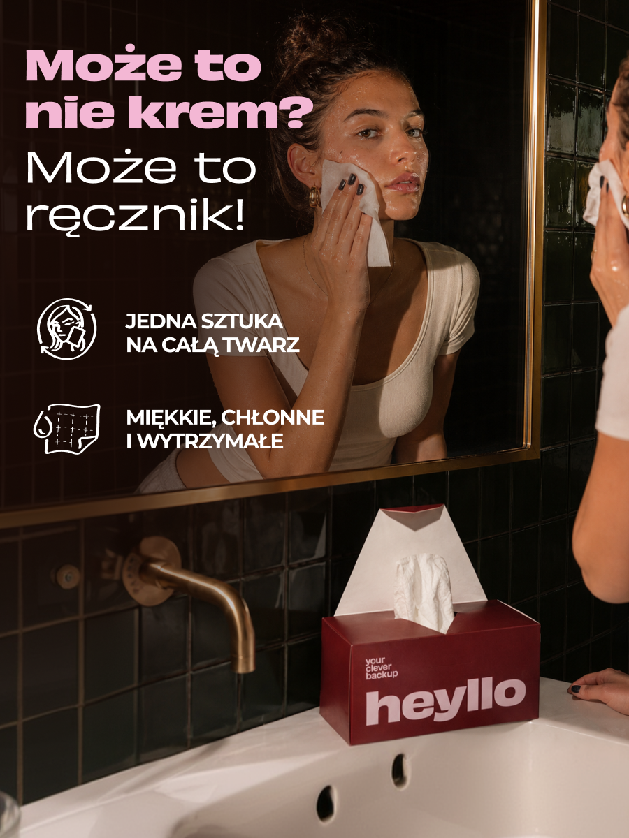 Jednorazowe ręczniki do twarzy 80 szt. - HEYLLO - oczyszczanie  i demakijaż