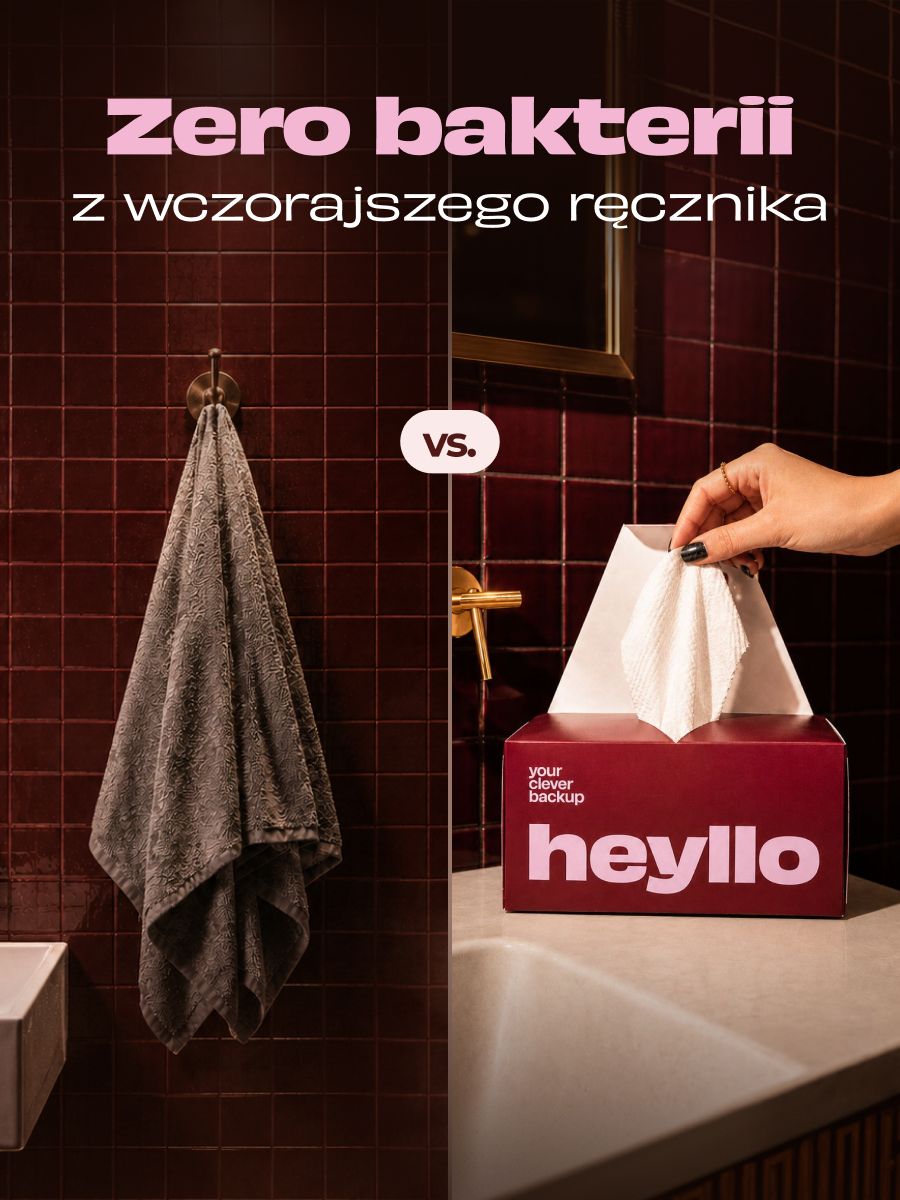 Jednorazowe ręczniki do twarzy 80 szt. - HEYLLO - oczyszczanie  i demakijaż
